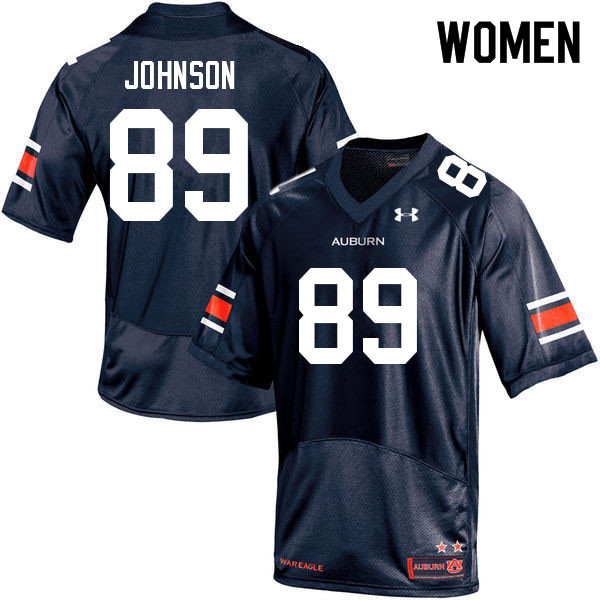 Women #89 Whit Johnson Auburn Tigers College Football Jerseys Sale-Navy